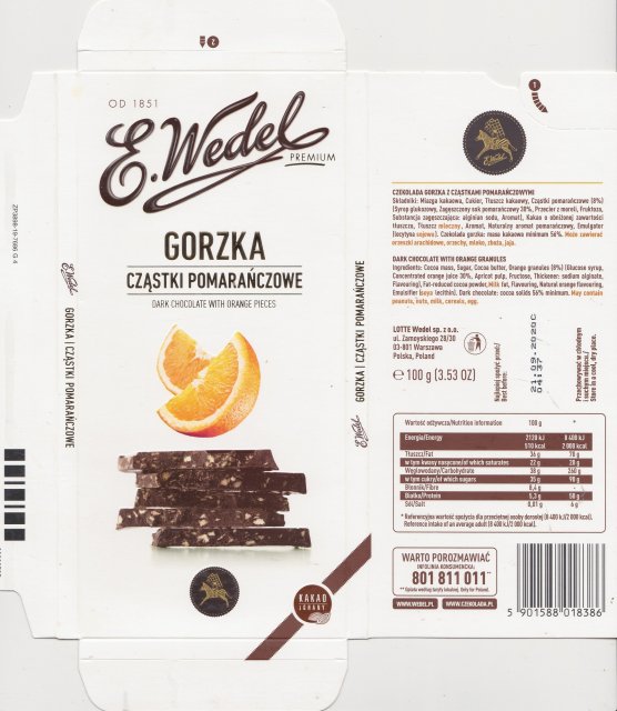 Wedel pion srednie premium gorzka czÄstki pomaraÅczowe