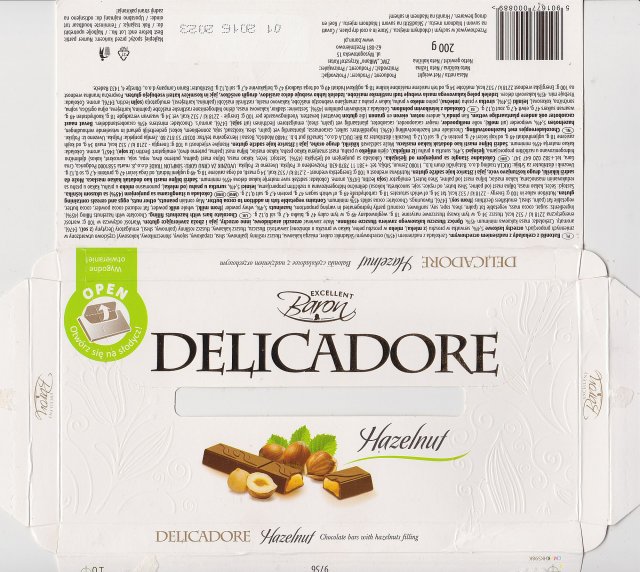 Millano Baron srednie Delicadore Hazelnut open