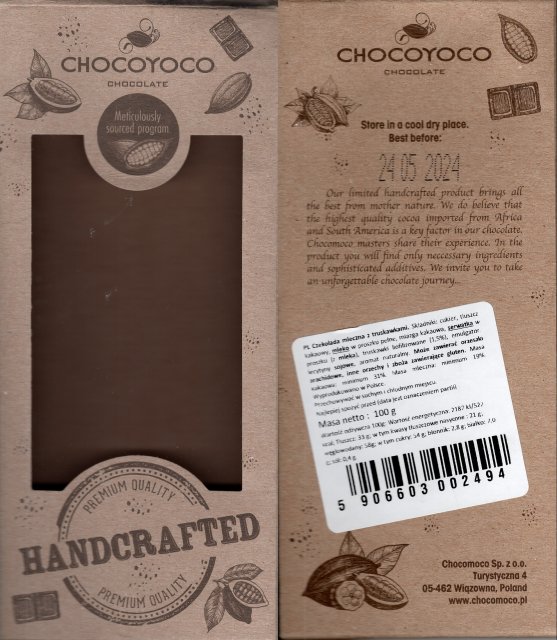 Chocomoco chocoyoco mleczna z truskawkami